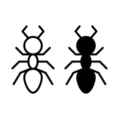 Ant Icon Logo Vector Symbol.