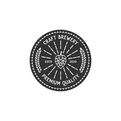 Vintage badge craft brewery logo design, best for brew house, bar, pub, brewing company branding and identity