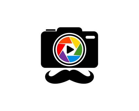 Simple gentleman camera with mustache