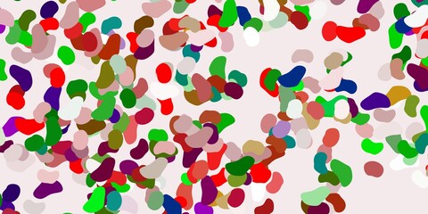 Light multicolor vector pattern with abstract shapes.
