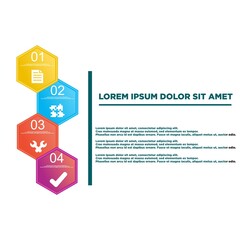 simple hexagon infographic template