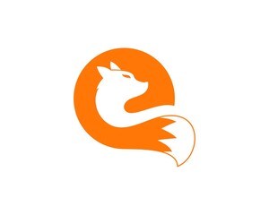 Luxury orange circle fox