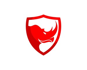 Rhino protection with a red shield