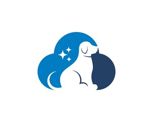 Simple cloud with dog inside