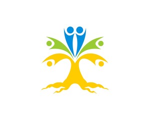 Tree of healthy people logo