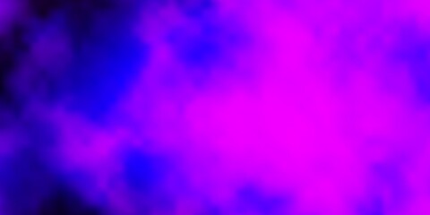 Dark Purple, Pink vector layout with cloudscape. Abstract illustration with colorful gradient clouds. Pattern for your commercials.