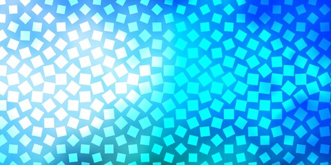 Light Blue, Green vector pattern in square style. Colorful illustration with gradient rectangles and squares. Design for your business promotion.