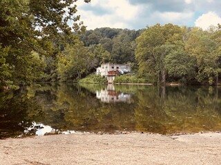 Fototapeta premium house on the river