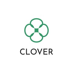 Clover leaf logo icon images  Stock Photos & Vectors