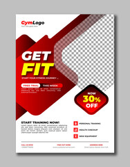 Gym Fitness Workout Training Boxing Exercise Flyer Brochure Template