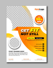 Gym Fitness Workout Training Boxing Exercise Flyer Brochure Template
