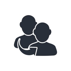 Referrals, reference. Business interaction. Vector icon isolated on white background.