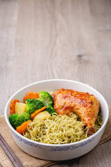 roast chicken noodle - asian food style