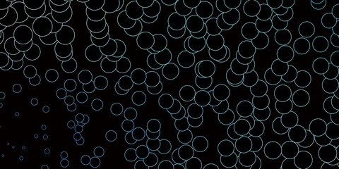 Dark BLUE vector texture with disks. Abstract illustration with colorful spots in nature style. Pattern for wallpapers, curtains.