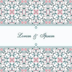 Floral pattern for invitation or greeting card