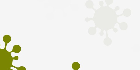 Light gray vector background with covid-19 symbols.