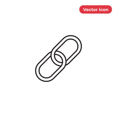 Link icon vector. Chain sign