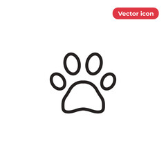 Paw icon vector. Pet sign
