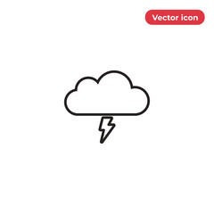 Storm icon vector. Cloud sign