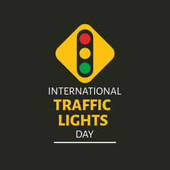Vector illustration on the theme of International traffic lights day on August 5. Decorated with a handwritten traffic lights icon.
