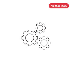 Gear icon vector. Cogwheel sign