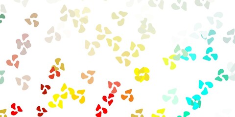 Light multicolor vector background with random forms.