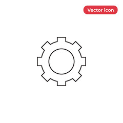 Gear icon vector. Cogwheel sign