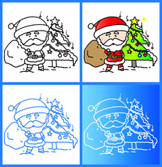 vector cartoon Santa Claus