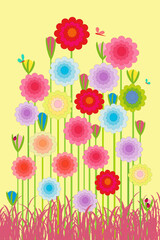Fototapeta na wymiar abstract floral background vectors card spring floral background illustration