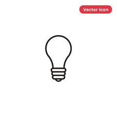 Light bulb icon vector. Idea sign