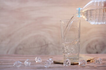 water pouring into glass