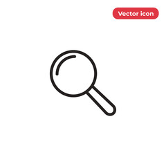 Search icon vector. Magnifying sign