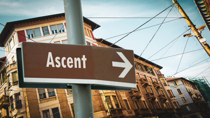 Fototapeta premium Street Sign to Ascent