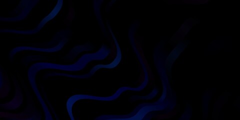 Dark BLUE vector background with bows. Colorful illustration with curved lines. Design for your business promotion.