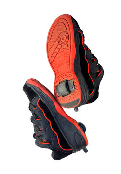 London, England - March 26, 2007: A Pair of Heelys Skates, Made by Heeling Sports Limited in the USA since 1999.