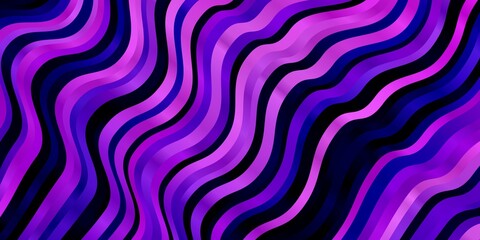 Light Purple, Pink vector layout with wry lines. Colorful illustration in abstract style with bent lines. Template for cellphones.