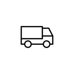 Delivery icon. Truck Expedition icon  in black line style icon, style isolated on white background