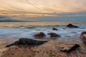 Fototapeta na wymiar Sunset Ocean Seascape