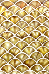 Hand-drawn watercolor golden scales