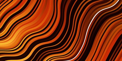 Dark Orange vector background with bows. Illustration in halftone style with gradient curves. Template for cellphones.