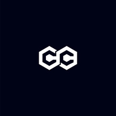 Letter CC Initial Logo Design Vector Template Illustration