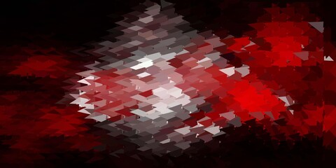 Dark red vector triangle mosaic template.