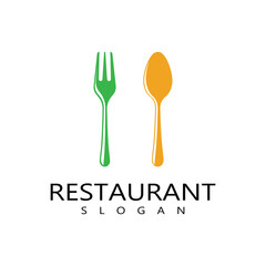 Fork, knife and spoon icon logo vector template.design for restaurant.
