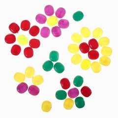Sweet multicolored lollipops.