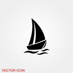 Boat icon. Ships transportation, vector sign illustration