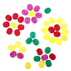 Sweet multicolored lollipops.