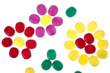 Sweet multicolored lollipops.