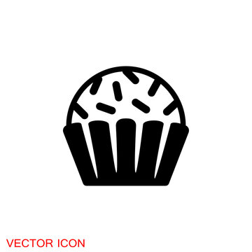 Brigadeiro icon vector. Brazilian sweet brigadier design illustration.