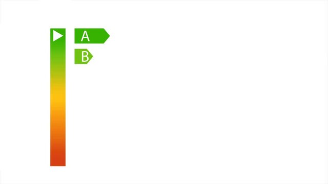 Energy Efficiency Diagram animation with optional luma matte. Alpha Luma Matte included. 4k video