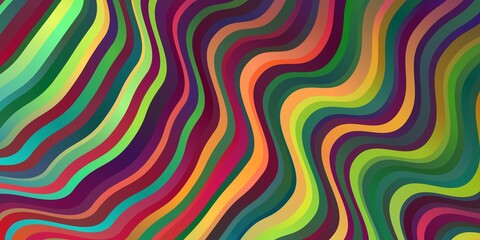 Dark Multicolor vector background with bows.